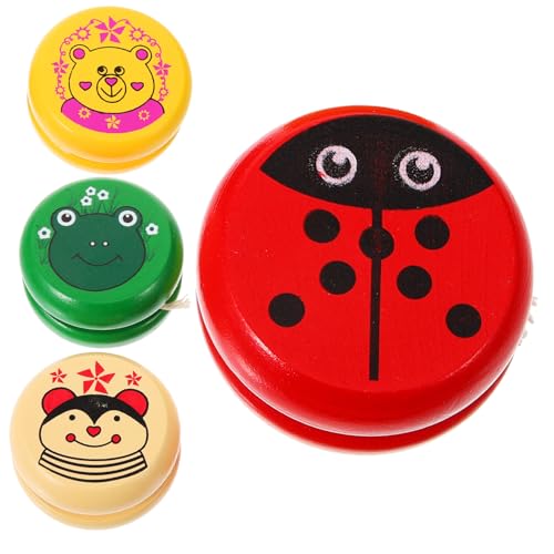 DIKACA 4 Stück -Ball holzspielzeug Pädagogisches für Holzspielzeug für Jo-Jo- aus Holz Cartoon- - Hölzern Colorful DIKACA 4 Stück -Ball holzspielzeug Pädagogisches für Holzspielzeug für Jo-Jo- aus Holz Cartoon- - Hölzern Colorful von DIKACA