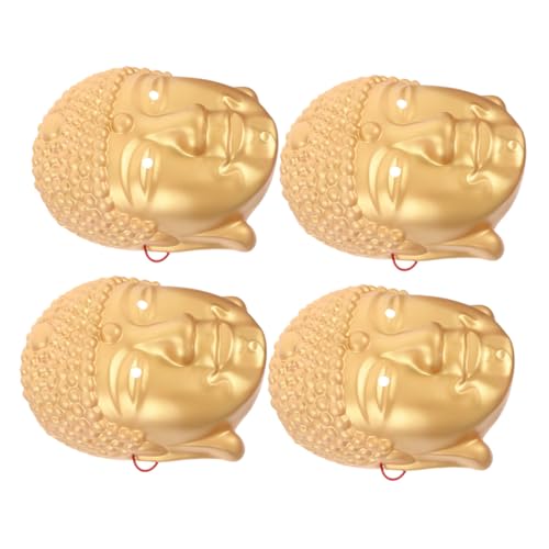 DIKACA 4 Stück Buddha Statue Maske Gesichtsmaske Maskerade Festivals Partys Cosplay Buddha Kopf Kostüm Buddhistische Kulturmaske Kulturmaske Halloween Karneval DIKACA 4 Stück Buddha Statue Maske Gesichtsmaske Maskerade Festivals Partys Cosplay Buddha Kopf Kostüm Buddhistische Kulturmaske Kulturmaske Halloween Karneval von DIKACA