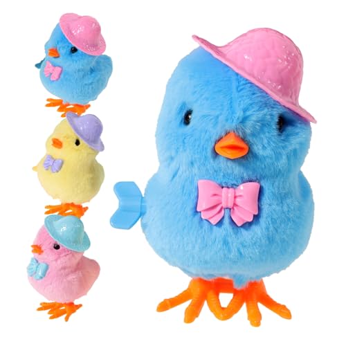 DIKACA 4 Stück Clockwork Plüschkükenspielzeug Aufziehspielzeuge Huhn Aufziehbares Tierspielzeug Hühnchen Uhrwerk Vintage Hähnchenspielzeug DIKACA 4 Stück Clockwork Plüschkükenspielzeug Aufziehspielzeuge Huhn Aufziehbares Tierspielzeug Hühnchen Uhrwerk Vintage Hähnchenspielzeug von DIKACA