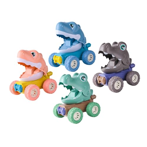 DIKACA 4 Stück Dinosaurier-Auto geschirrset Set Auto Set Autospielzeug für Junge Trägheitsauto Plastik DIKACA 4 Stück Dinosaurier-Auto geschirrset Set Auto Set Autospielzeug für Junge Trägheitsauto Plastik von DIKACA