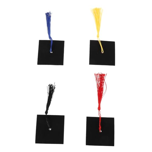 DIKACA Niedliches Abschluss-puppenhut-Set 4-teilig Mini-dekokappen Zum Basteln Für Kuchendekoration DIKACA Niedliches Abschluss-puppenhut-Set 4-teilig Mini-dekokappen Zum Basteln Für Kuchendekoration von DIKACA