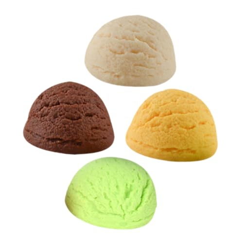 DIKACA 4 Stück Eiskugel Modell Großes Künstliche Eiskugeln Für Weiche Desserts Kleine Requisite Simulierte Eiskugeln Schaufenster Requisiten Künstliche Eiskugeln Party von DIKACA