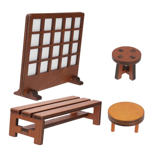 DIKACA 4 Stück Holz Heimdekoration Raumdekor Dekorative Wohnaccessoires Möbel Puppenhaus Dekorationen Retro Esszimmertisch Vintage Heimdekor Ornament Schreibtisch DIKACA 4 Stück Holz Heimdekoration Raumdekor Dekorative Wohnaccessoires Möbel Puppenhaus Dekorationen Retro Esszimmertisch Vintage Heimdekor Ornament Schreibtisch von DIKACA