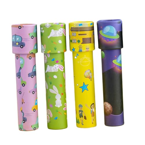 DIKACA 4 Stück Kaleidoskop- Lernspielzeug Für Lustiges Cartoon-Kaleidoskop Kinderkognitionsspielzeug Kinderspielzeug Eltern-Kind-interaktionsspielzeug Papier von DIKACA