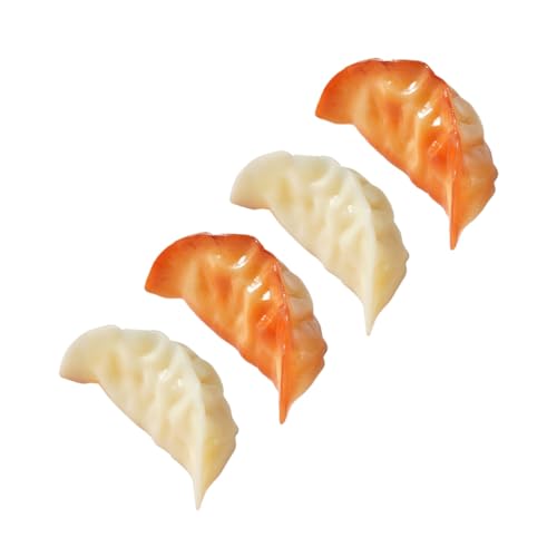 DIKACA 4 Stück Lebensechte Knödel Dekorationsmodelle Knödel Gefälschte Simulation Künstliche Realistische Knödel Dekoratives Lebensmittelmodell Fotografie Knödelmodell Knödelschmuck von DIKACA