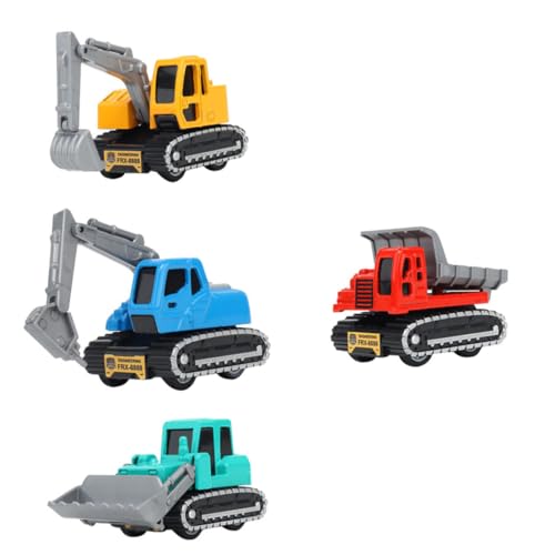 DIKACA 4 Stück Legierungsbagger Spielzeug Für Bauautos Autospielzeug Zurückziehen Bagger Traktor Spielzeug Rückziehbares Fahrzeugspielzeug Lehrreich Spielzeuge Mini Kind Auto Model von DIKACA
