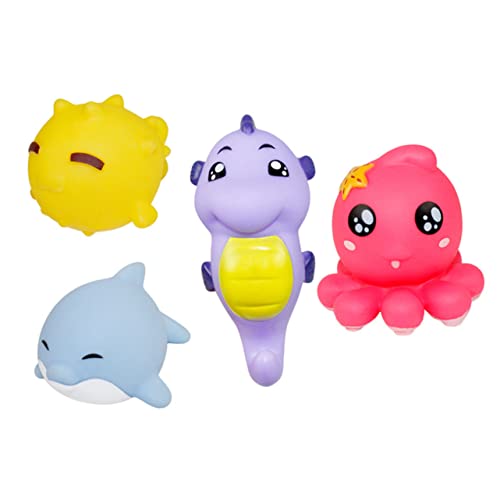 DIKACA 4 Stück Lustiges Quietschendes Kinderspielzeug Duschspielzeug Nehmen in Tierform Badespielzeug Für Babys Neugeborenes DIKACA 4 Stück Lustiges Quietschendes Kinderspielzeug Duschspielzeug Nehmen in Tierform Badespielzeug Für Babys Neugeborenes von DIKACA