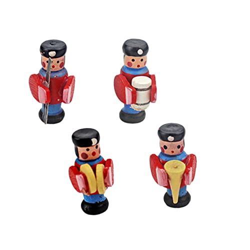DIKACA 4 Stücke Holz Mini Schlagzeuger Puppen Mini Puppenhaus Decor Miniatur Layout Verzierungen Für Home Dekorative von DIKACA