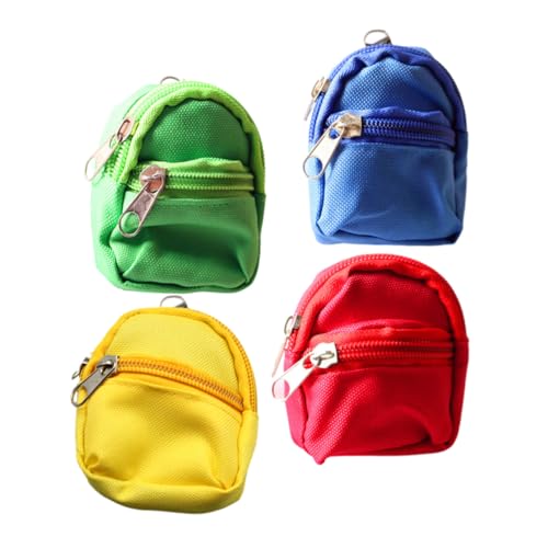 DIKACA 4 Stück Mini Rucksack Babypuppenspielzeug Rucksack Für Mini Kinderrucksack Rucksäcke Kinderspielzeug Mini Rucksack Fotografie Requisiten Rucksack DIY Ornament von DIKACA