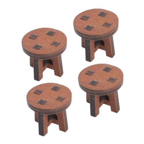 DIKACA 4 Stück Miniaturmöbel Zubehör Modelle Puppenhaus Zubehör Stühle Puppenmöbel Puppenhaus Möbel Stuhl Puppenhaus Mini Stuhl Modell Miniatur Stuhl Braunes Holz DIKACA 4 Stück Miniaturmöbel Zubehör Modelle Puppenhaus Zubehör Stühle Puppenmöbel Puppenhaus Möbel Stuhl Puppenhaus Mini Stuhl Modell Miniatur Stuhl Braunes Holz von DIKACA