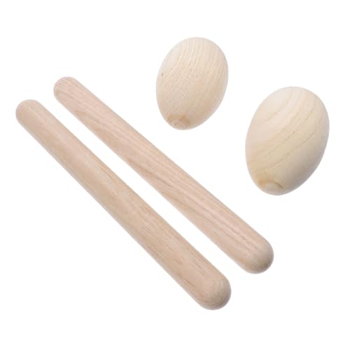 DIKACA 4 Stück Percussion-Set Rhythmus-Sticks Shaker Musikalisches Schlaginstrument Musik lummi Sticks Rhythmusmusik Lummi Stick Lummi-Stick Holz von DIKACA