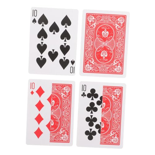 DIKACA 4stücke Teiliges Zauberkarten Spielkarten Tricks Requisiten Für Poker Spiele Für Partys Und Tischspiele Langlebig Und Tragbar von DIKACA