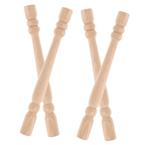 DIKACA Puppenhaus Miniatur Möbel Teile 4 Stücke Holz Baluster Mini Beiträge Hause Dekoration von DIKACA