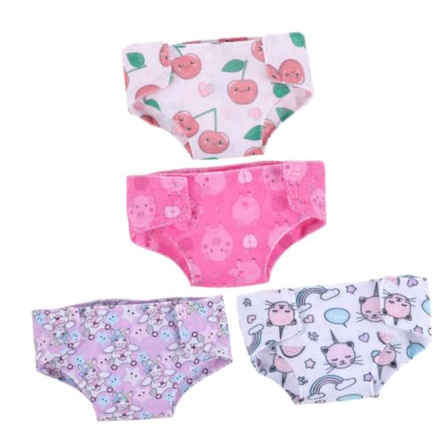 DIKACA 4 Stück Puppenkleidung Puppenunterwäsche Babypuppe Puppenhöschen Spielzeughöschen Puppenzubehör Höschen für Puppen -Rollenhöschen Puppen Höschen Unterhose für Puppe Stoff DIKACA 4 Stück Puppenkleidung Puppenunterwäsche Babypuppe Puppenhöschen Spielzeughöschen Puppenzubehör Höschen für Puppen -Rollenhöschen Puppen Höschen Unterhose für Puppe Stoff von DIKACA