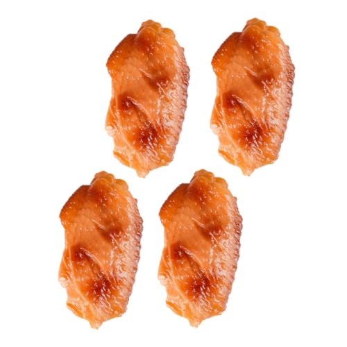DIKACA 4 Stück Simulierte Hühnerflügel-Ornamente Künstlich Groß Von Huhn Gefälscht Lebensmitteldekor Simuliertes Essensdekor Hühnerflügel-stütze Lebensechter Hühnerflügel PVC Brown DIKACA 4 Stück Simulierte Hühnerflügel-Ornamente Künstlich Groß Von Huhn Gefälscht Lebensmitteldekor Simuliertes Essensdekor Hühnerflügel-stütze Lebensechter Hühnerflügel PVC Brown von DIKACA