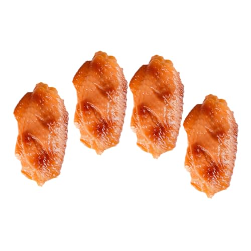 DIKACA 4 Stück Simulierte Hühnerflügel Spieße Küken bastel Materialien ziernieten Chicken Wings Dekorationshähnchenflügel verschleißfester Hühnerflügel künstliche Hühnerflügel PVC Orange DIKACA 4 Stück Simulierte Hühnerflügel Spieße Küken bastel Materialien ziernieten Chicken Wings Dekorationshähnchenflügel verschleißfester Hühnerflügel künstliche Hühnerflügel PVC Orange von DIKACA