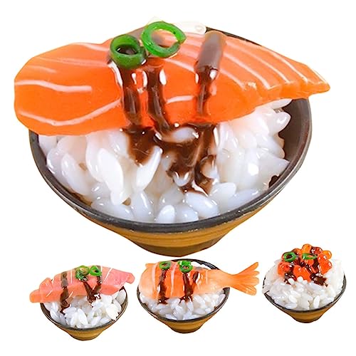 DIKACA 4 Stück Simulierter Sushi-Reis realistisches Essen realistisches Sushi-Essen PVC-Reismodell So tun, als ob Sie Küchenzubehör würden Essen für die küche DIKACA 4 Stück Simulierter Sushi-Reis realistisches Essen realistisches Sushi-Essen PVC-Reismodell So tun, als ob Sie Küchenzubehör würden Essen für die küche von DIKACA