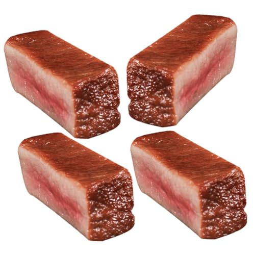 DIKACA 4 Stücke PVC Künstliche Roastbeef Gefälschte Steak Realistische Küche Lebensmittel Decor DIKACA 4 Stücke PVC Künstliche Roastbeef Gefälschte Steak Realistische Küche Lebensmittel Decor von DIKACA