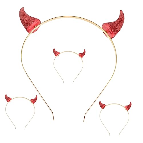 DIKACA 4 Stück Teiliges Rotes Ochsenhorn Stirnband mit Hornverschluss Flexibler und Langlebiger Haarreif für Halloween Party Cosplay Unisex Rutschfest und Wiederverwendbar DIKACA 4 Stück Teiliges Rotes Ochsenhorn Stirnband mit Hornverschluss Flexibler und Langlebiger Haarreif für Halloween Party Cosplay Unisex Rutschfest und Wiederverwendbar von DIKACA