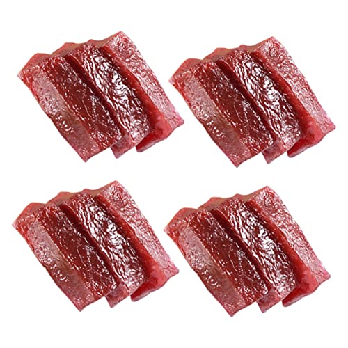 DIKACA 4 Stück Thunfischstücken Modell künstliche Fischwürfel Restaurant gefälschtes Essen gefälschter Fisch Fischfleisch Prop Simulationsfutter Foto -Requisiten PVC DIKACA 4 Stück Thunfischstücken Modell künstliche Fischwürfel Restaurant gefälschtes Essen gefälschter Fisch Fischfleisch Prop Simulationsfutter Foto -Requisiten PVC von DIKACA