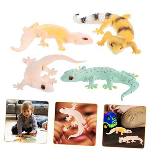 DIKACA 4 Stück Tiermodell- Reptilien-Tierfiguren Simulation Tiermodell Mini-Gecko-Modell realistisches Gecko- Gecko-Figur -Gecko Plastik DIKACA 4 Stück Tiermodell- Reptilien-Tierfiguren Simulation Tiermodell Mini-Gecko-Modell realistisches Gecko- Gecko-Figur -Gecko Plastik von DIKACA