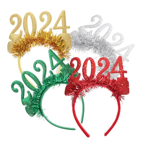 DIKACA 2024 Weihnachtsfeier Liefert 4 Stück Glitzer Stirnband Neujahrsparty Zugunsten Stilvolles Haarband Haarnadel DIKACA 2024 Weihnachtsfeier Liefert 4 Stück Glitzer Stirnband Neujahrsparty Zugunsten Stilvolles Haarband Haarnadel von DIKACA