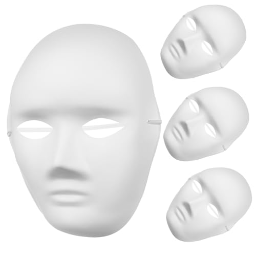 DIKACA 4 Teiliges DIY Papiermasken zum Bemalen Leichte Wiederverwendbare Blanko Masken für Erwachsene Vielseitig Einsetzbar für Halloween Karneval Partys und Kreative Bastelprojekte DIKACA 4 Teiliges DIY Papiermasken zum Bemalen Leichte Wiederverwendbare Blanko Masken für Erwachsene Vielseitig Einsetzbar für Halloween Karneval Partys und Kreative Bastelprojekte von DIKACA