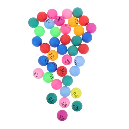 DIKACA 40St Lotteriekugeln Accessoires Lotterie Ball -Lotterie Digitale Lotterie Lotterieball Lotteriespiel Zubehör Bingo Kugeln Plastikbälle für Spiele Bingo-Spielball pp von DIKACA