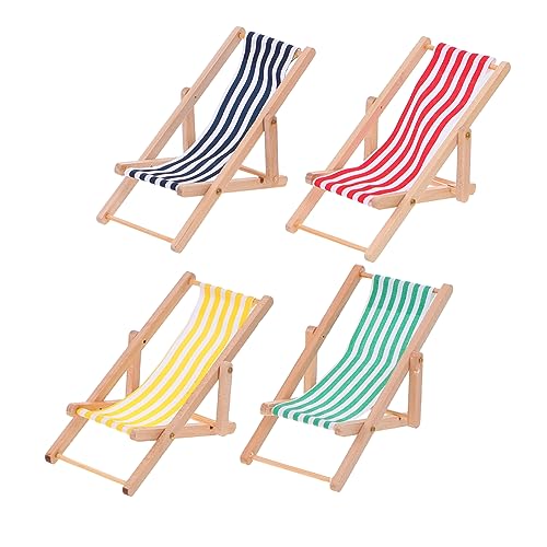 DIKACA 4Stücke Mini Strandstuhl Dekorationen Für Puppenhaus Verzierungen Für Gartenlandschaften Als Zubehör Für Dollhouse Und DIY Projekte DIKACA 4Stücke Mini Strandstuhl Dekorationen Für Puppenhaus Verzierungen Für Gartenlandschaften Als Zubehör Für Dollhouse Und DIY Projekte von DIKACA