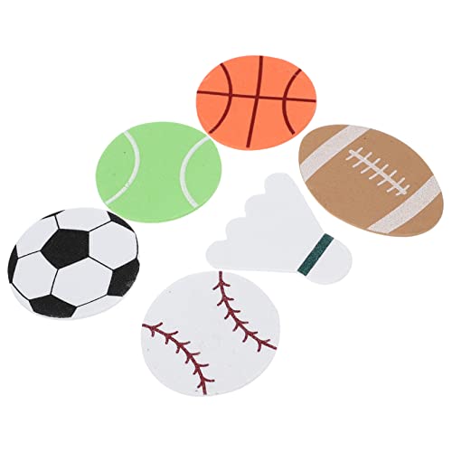 DIKACA 4er-Packung Schaumkugel-Aufkleber Partydekorationen Zum Thema Sportball Ball-Mottoparty-Aufkleber Schaumstoff-Scrapbook-Aufkleber Aufkleber Für Ball-Mottoparty Kugelschaumaufkleber von DIKACA