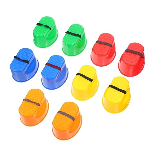 DIKACA 5 Paare Stelzenschuhe Hindernisparcours Stelzen Für Bildungsspielzeug Für Kleinkinder Outdoor Stelzen Eimer Stepper- Für Kleinkinder Stelzen Plastik von DIKACA