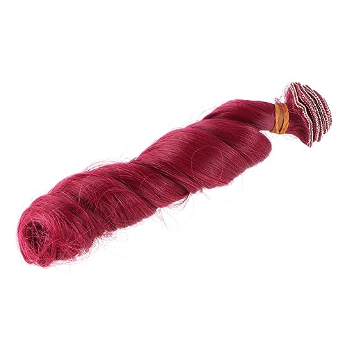 DIKACA 5 STK. Puppe Perücke lockiges Puppenhaar Puppenkleidung Haar Lametta Kit doll Accessories BJD Puppenperücke Perückenspielzeug Perücke Dekoration langes lockiges Haar für Puppe von DIKACA