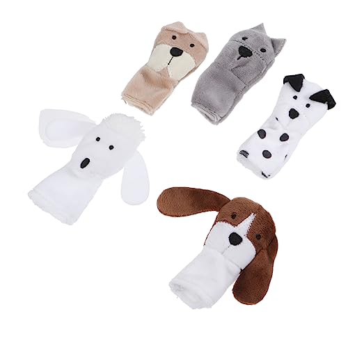 DIKACA 5 Stück Fingerpuppe interaktives Puppen Kuscheltiere kinderknallzeug kleinkinderspielzeug Soft Toy Toys Fingerspielzeug für Cartoon-Puppen PP Baumwolle von DIKACA
