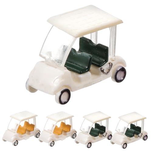 DIKACA 5 Stück Golfwagen Winziger Outdoor Golfwagen Zum Zurückziehen Miniatur Golfwagen Kleiner Golfwagen Golfen Mini Golfwagen Tragbare Figuren Golfwagen Zufällige Farbe von DIKACA