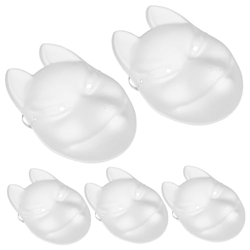 DIKACA 5 Stück Kinderfuchsmaske Detail Pelzmaske Wendigo Tierpartymaske Kunstgesicht Animemaske Fuchsmaske Wolf Purge Maske Blanko Maskerade Rattenhund Mausmaske DIY Maske Nebel Haustier von DIKACA