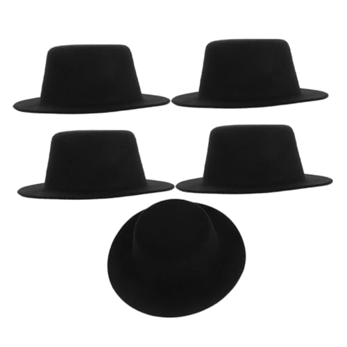 DIKACA 5 Stück Kleines Strohhutspielzeug Mini-hüte Für Puppenhäuser Kleiner Hut Foto-Requisite Kleine Hüte Bastelhut Exquisites Hutdekor Hutverzierung Gefühlt Black DIKACA 5 Stück Kleines Strohhutspielzeug Mini-hüte Für Puppenhäuser Kleiner Hut Foto-Requisite Kleine Hüte Bastelhut Exquisites Hutdekor Hutverzierung Gefühlt Black von DIKACA