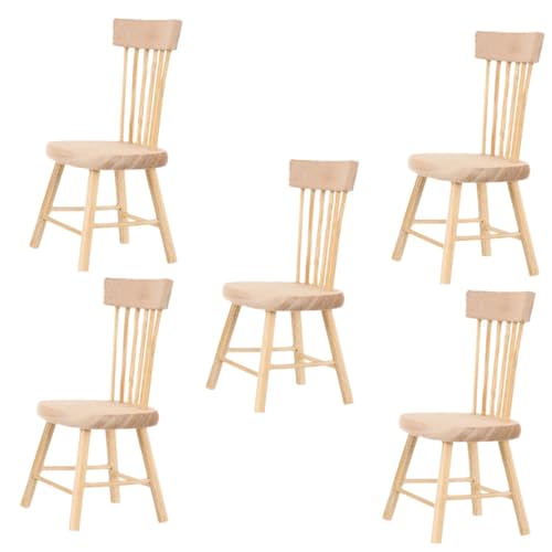 DIKACA 5 Stück Modell eines Holzstuhls für kinderspielzeug kinderspielsachen spielzeuge Kinderzimmer-Dekoration Miniaturmöbel aus Holz Mini -Holzstuhl Mini-Stuhl DIKACA 5 Stück Modell eines Holzstuhls für kinderspielzeug kinderspielsachen spielzeuge Kinderzimmer-Dekoration Miniaturmöbel aus Holz Mini -Holzstuhl Mini-Stuhl von DIKACA