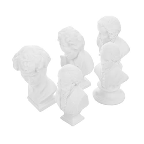 DIKACA 5 Stück Puppenhaus Gipsstatue Michelangelo David Büste Miniatur Porträt Skulptur Römische Büste Statue Mini David Ornament Retro David Skulptur Schreibtisch Künstler Figur DIKACA 5 Stück Puppenhaus Gipsstatue Michelangelo David Büste Miniatur Porträt Skulptur Römische Büste Statue Mini David Ornament Retro David Skulptur Schreibtisch Künstler Figur von DIKACA