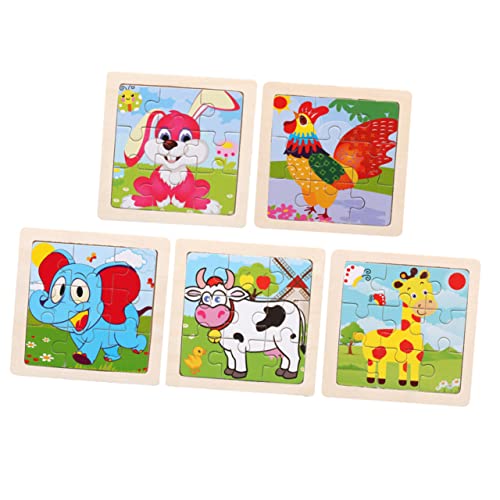 DIKACA 5 Stück Puzzle- aus Holz Lustiges Puzzlespielzeug pädagogisches Bambus DIKACA 5 Stück Puzzle- aus Holz Lustiges Puzzlespielzeug pädagogisches Bambus von DIKACA