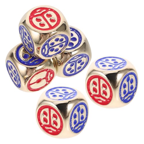 DIKACA 5 Stück Teiliges Metallwürfel mit Design Runde Kanten für Brettspiele Lustige Party Dekoration Wiederverwendbare für Spielabende und Feiern DIKACA 5 Stück Teiliges Metallwürfel mit Design Runde Kanten für Brettspiele Lustige Party Dekoration Wiederverwendbare für Spielabende und Feiern von DIKACA