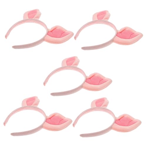 DIKACA 5 Stück Teiliges Pinker Schweineohren Haarreifen Kuschelig Weiche Cosplay Ohren für Halloween Party Bequemes Stirnband zum Haare Fixieren Beim Waschen für Fotos und Festliche DIKACA 5 Stück Teiliges Pinker Schweineohren Haarreifen Kuschelig Weiche Cosplay Ohren für Halloween Party Bequemes Stirnband zum Haare Fixieren Beim Waschen für Fotos und Festliche von DIKACA