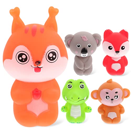 DIKACA 5 Stück Tierische Fingerpuppe Partygeschenke Tiere Fingerpuppen Zum Geschichtenerzählen Fingerpuppen Für Fingerpuppen Für Kleinkinder Fingerpuppen PVC von DIKACA