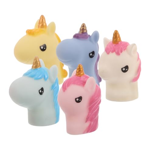 DIKACA 5-teiliges Einhorn-daumenpuppen-mini-fingerpuppen-Set, Tiere, Puppenspiel, Theater-Requisiten, Neuheit-Spielzeug, Badespielzeug Für Jungen Und Mädchen DIKACA 5-teiliges Einhorn-daumenpuppen-mini-fingerpuppen-Set, Tiere, Puppenspiel, Theater-Requisiten, Neuheit-Spielzeug, Badespielzeug Für Jungen Und Mädchen von DIKACA