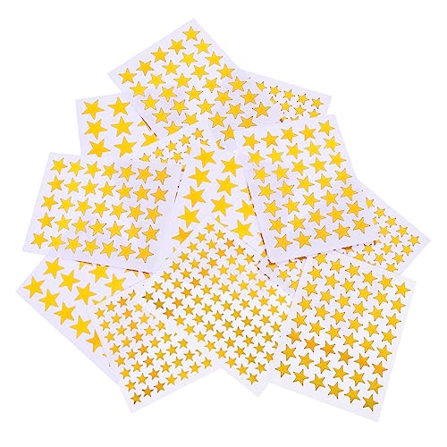 DIKACA 50 Blatt Belohnungsaufkleber Klassenzimmer Für Funkelnd Winzig Vinyl Klein Stern Aufkleber Belohnen Schüler Belohnen Aufkleber Star-studentenaufkleber Golden von DIKACA