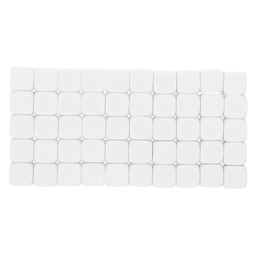 DIKACA 50 Pcs Leere Set Für DIY -Spiele Acrylwürfel Für Handschriften -Screen -druckpolster -wärmeübertragung Für Tabletop -Rollenspiele 16mm von DIKACA
