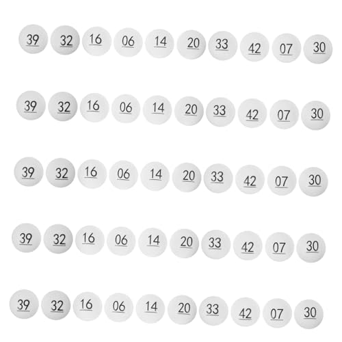 DIKACA 50 Stück Digitaler Zweifarbiger Ball Lotterieball Unterhaltungsbälle Personalisierte Pongbälle Mini Pongbälle Bingo Zahlenbälle Aktivitätspartybälle Tombola Ziehungsbälle Weiß Pp DIKACA 50 Stück Digitaler Zweifarbiger Ball Lotterieball Unterhaltungsbälle Personalisierte Pongbälle Mini Pongbälle Bingo Zahlenbälle Aktivitätspartybälle Tombola Ziehungsbälle Weiß Pp von DIKACA