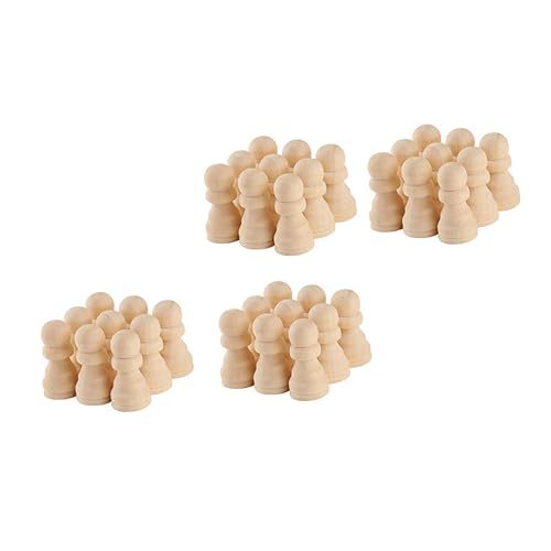 DIKACA Schachspiel Aus Holz Unbemalte Schachfiguren Für Brettspiele Für Jungen Und Mädchen von DIKACA