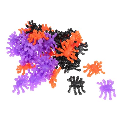 DIKACA 50 Stück Wandkletterspielzeug Fensterkrabbler Klebrige Spinne Party Entspannende Requisiten Schatzfüller Dehnbare Requisiten Gruseliges von DIKACA