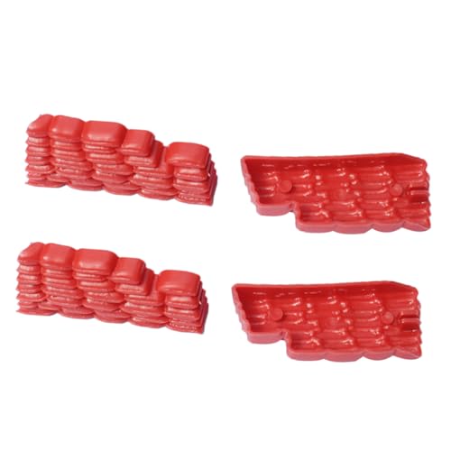 DIKACA 50 Stücke Sandsack Gewicht Pavillons Tragbare Sandsäcke Studio Strand Sand Taschen Sandsack Modell Bunker Szene Gerät Rot von DIKACA