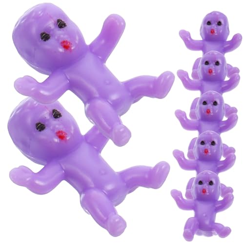 DIKACA 50Stücke Mini Babypuppen Kunststofffiguren Für Babyparty Dekoration Kleine Für Mini Dekoration Langlebig Und Farbecht von DIKACA